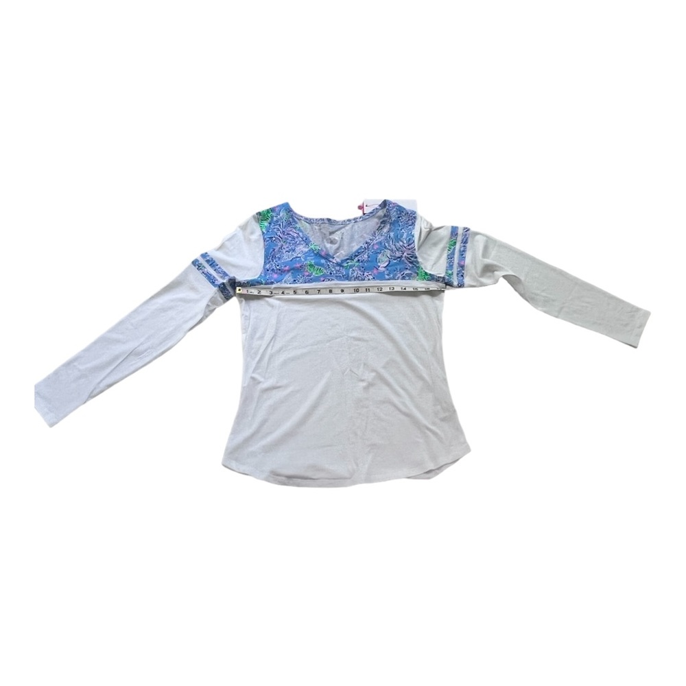 Top - Lilly Pulitzer - Amara Top - Medium Blue Peri The Turtle Package LPBOX2-14 - Picture 6 of 8